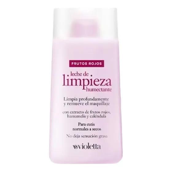 Violetta Leche De Limpieza Humectante Frutos Rojos 145ml Momento De Aplicación Día/noche Tipo De Piel Normales Y Secos