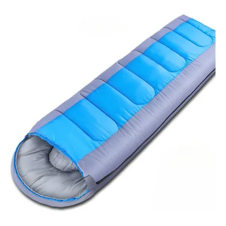Saco De Dormir Camping 1800g Con Gorro Algodón Naranjo Color Azul acero Ubicación del cierre Derecho
