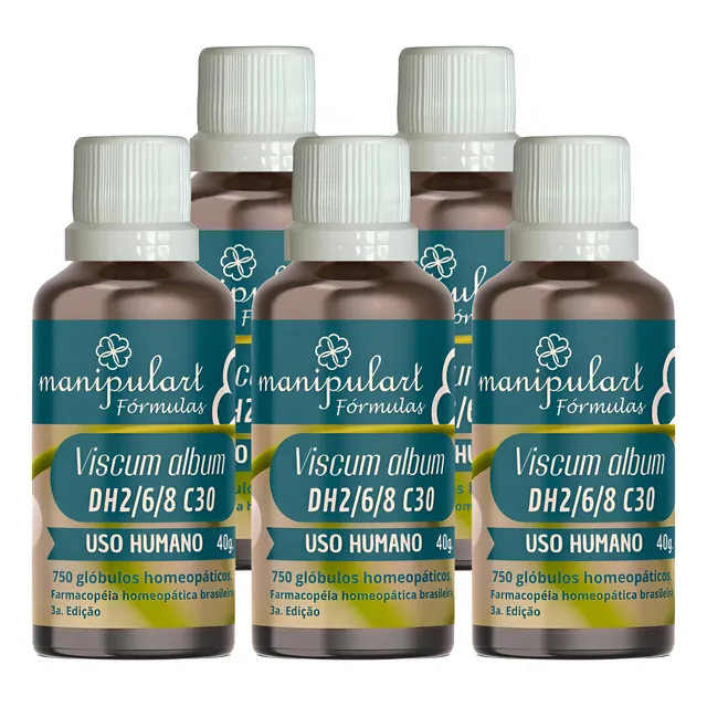 Viscum Album Homeopático Uso Humano 40g Glóbulos 5 Unidades