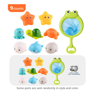 Juguetes De Baño Luminosos De 9 Piezas Para Animales Marinos Juguetes De Baño Luminosos De 9 Piezas Para Animales Marinos