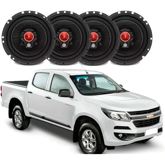 Kit Alto Auto Falante Bomber S10 4 Portas 200w Rms Original