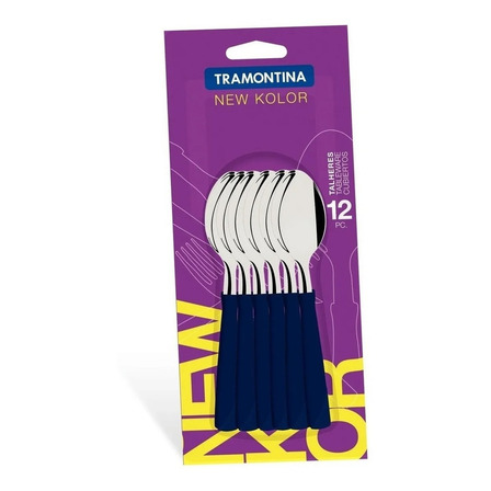 12 Cucharas Té New Kolor Mango Plástico Tramontina Color Del Mango Negro 12 Cucharas Té New Kolor Mango Plástico Tramontina Color Del Mango Negro