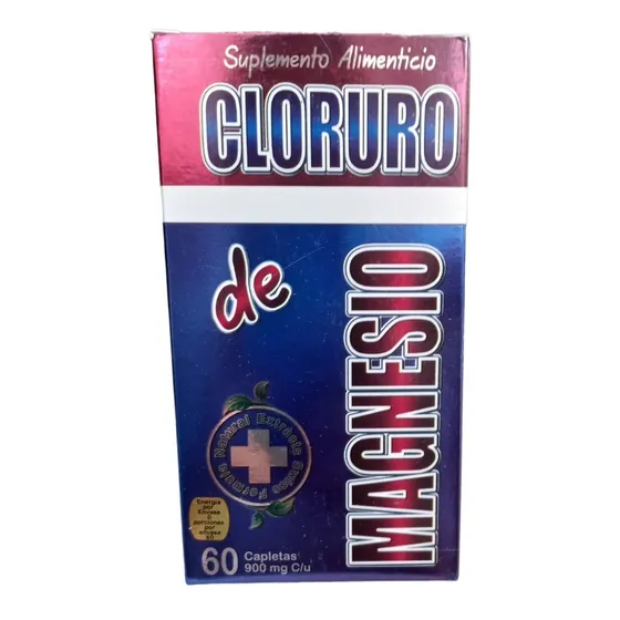 Cloruro Magnesio De Calidad 60 Cap 900 Mg Reforzado Zinc Sabor Insaboro