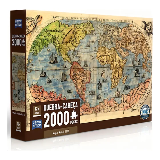 Quebra Cabeça Mapa Mundi 2000 Peças Toyster