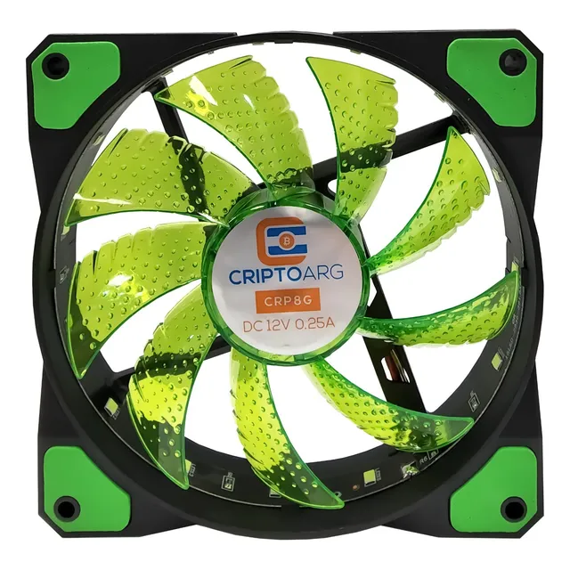Cooler Fan Led Criptoarg 120mm 2000 Rpm Doble Molex