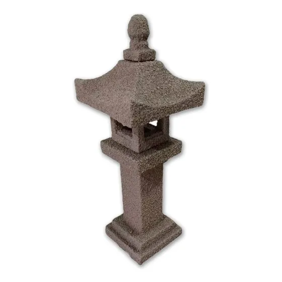 Farol Oriental Cemento Jardin Tsuki Rugoso Greenonline