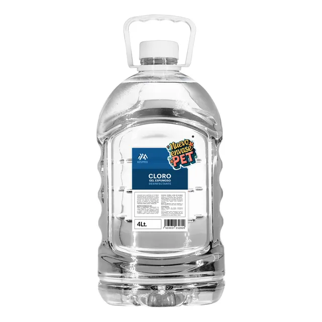 Cloro En Gel Espumoso Limpiador Desinfectante 4 Lt