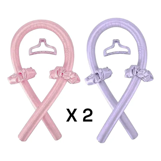 Tubo Para Ondas Sin Calor X 2 Cabello Curly Rizos