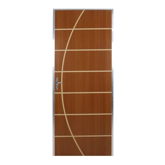 Kit Porta De Madeira Decorada 212x95cm Com Batente De