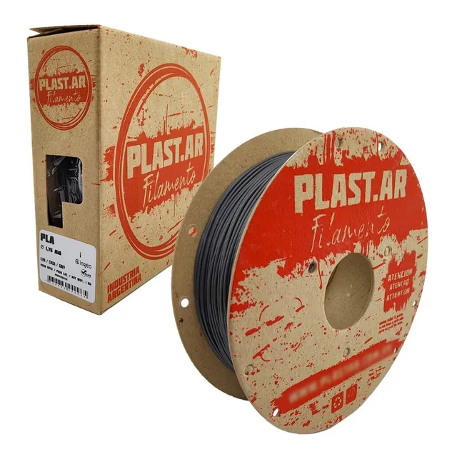 Filamento Impresora 3d Plastar Pla 1,75 1 Kg Color Gris