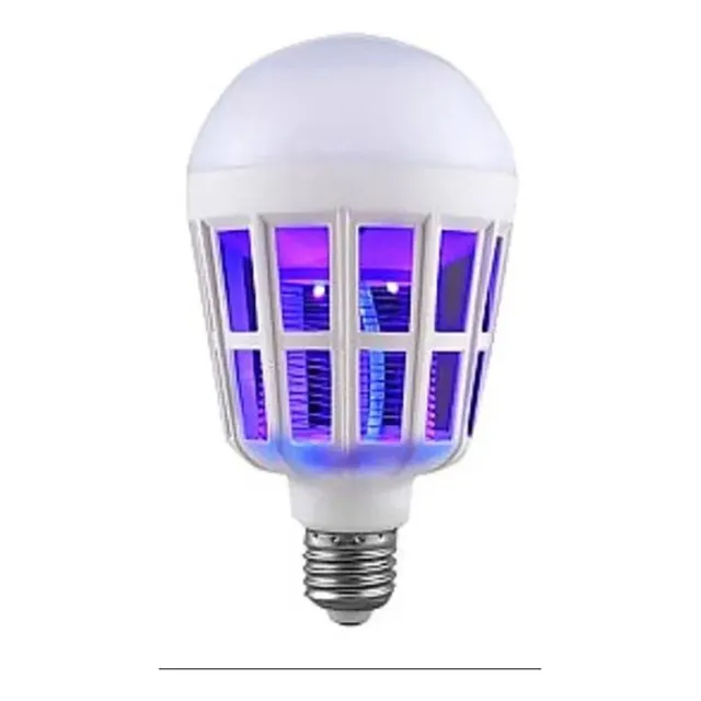2 Foco Led Eléctrica Mata Mosquitos Zancudos Moscas 3 En 1