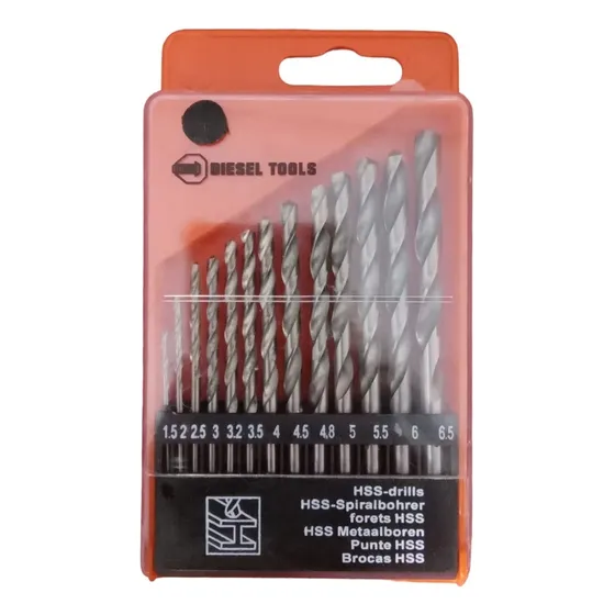 Set De Mechas Para Taladro Tipo Hss 12 Unidades