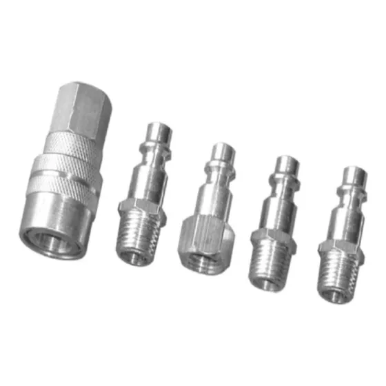 Kit 4 Conectores Rapidos Y 1 Cople Para Compresor De Aire