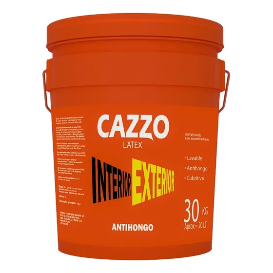 Látex Interior Exterior Cazzo 20lts + Rodillo
