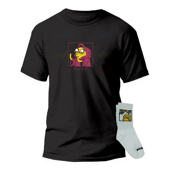 Playera Perro Mago Cuadro Caricatura Par Calcetas Pishishale
