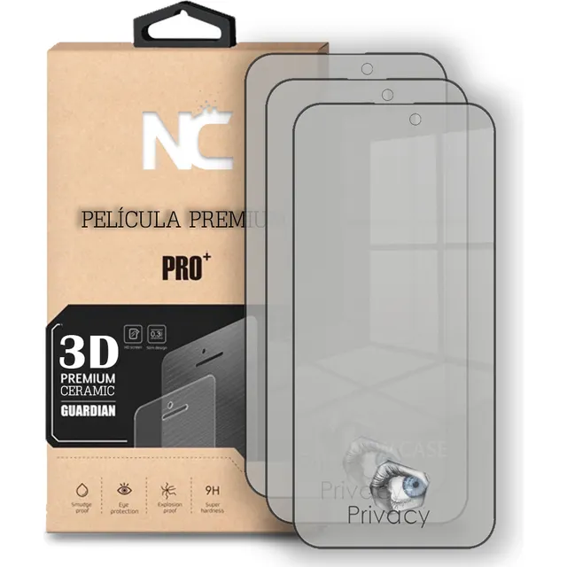 Kit 3 X Película Vidro Privacidade P/ iPhone Todos Modelos