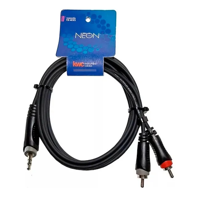 Cable Kwc 9002 - 2 Rca Macho A Mini Plug Estereo 3.5 - 6 Mts