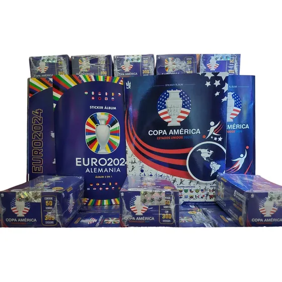 Album Copa América/euro 3r Tapa Blanda + 2 Cajas De 50sobres