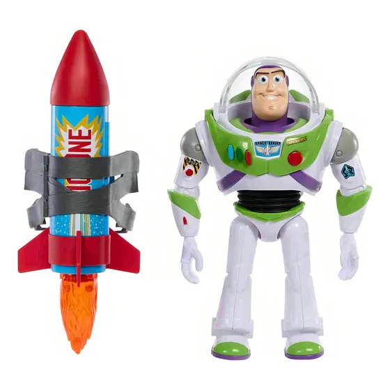 Disney Pixar Toy Story Figura De Acción Buzz Con Cohete 12