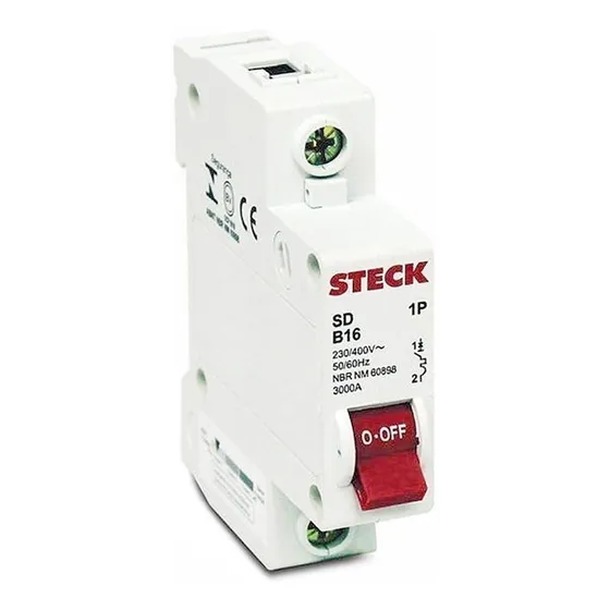 Disjuntor Unipolar 25a Curva C 3ka Sdd61c25 Steck