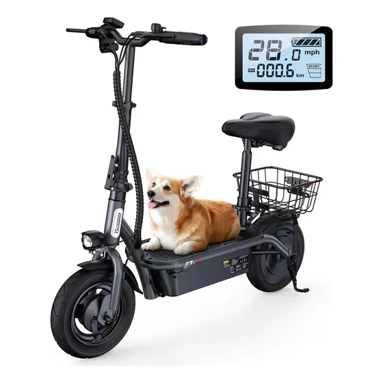 Scooter Eléctrico Patin Plegable F3 Con La Cesta 1000w40km/h Color Negro Scooter Eléctrico Patin Plegable F3 Con La Cesta 1000w40km/h Color Negro