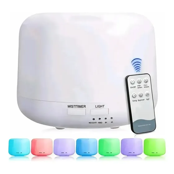 Difusor Aromatico de Ambiente Ultrassonico Sem Filtro 300ml Led 7 Cores B-Max