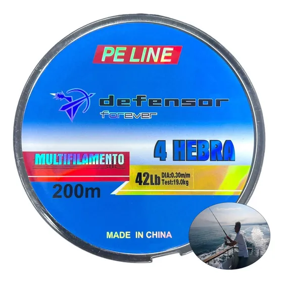 Hilo De Pesca Multifilamento Trenzada 4 Hebras 200 Metros