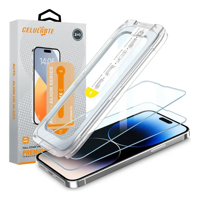 2 Micas De Cristal Templado Para iPhone + Kit De Instalación