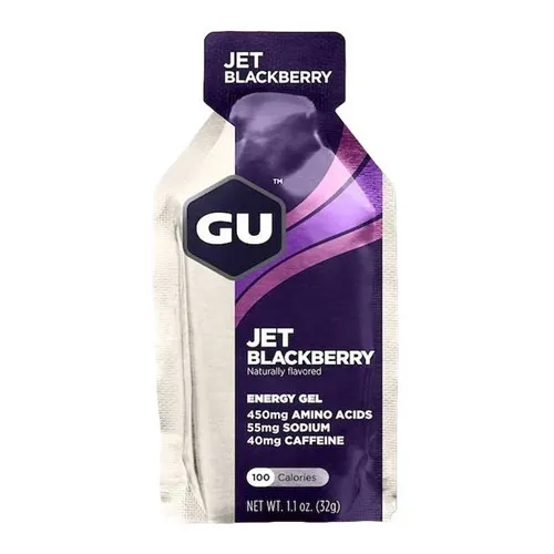 Gel Energético Gu Energy Los Sabores Sabor Jet Blackberry (40mg Cafeina)