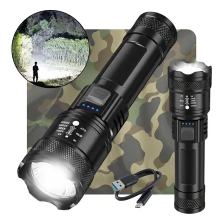Lanterna Tatica Militar Led Cree Ultra Potente 1km Zoom Super Branco