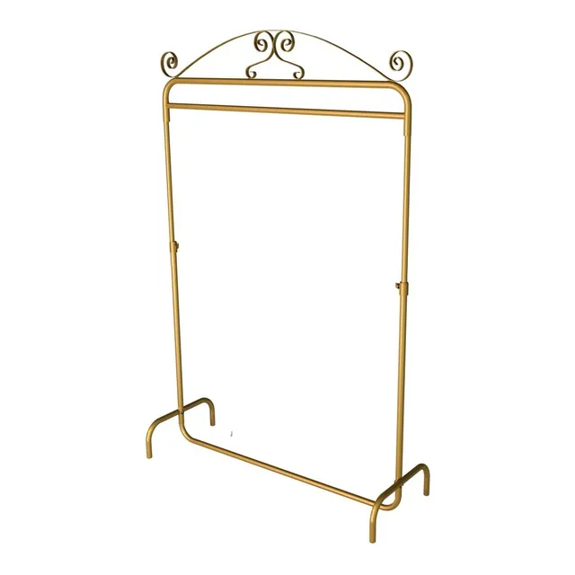 Arara Roupa Chão Desfile Vintage Retrô Dourado 120cm Classic
