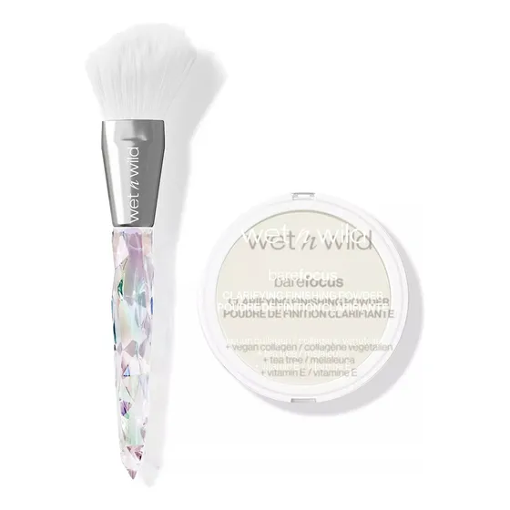 Brocha Y Polvo Compacto Wet N Wild Traslucido Mate