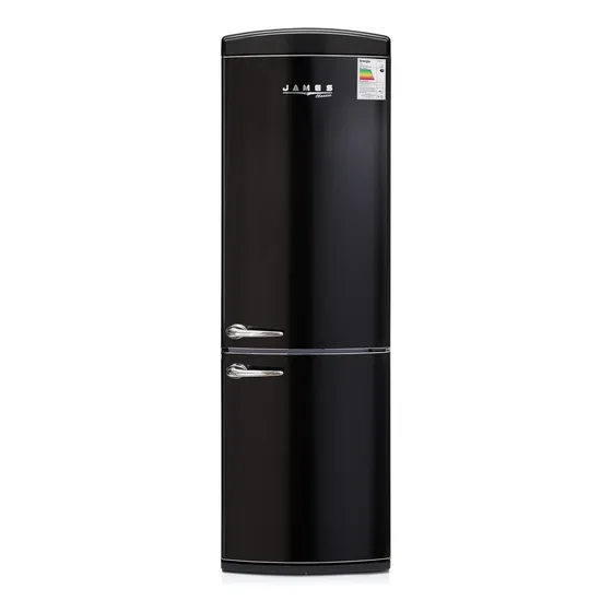 Heladera Con Freezer James J 373 Retro Negro Capacidad 324l