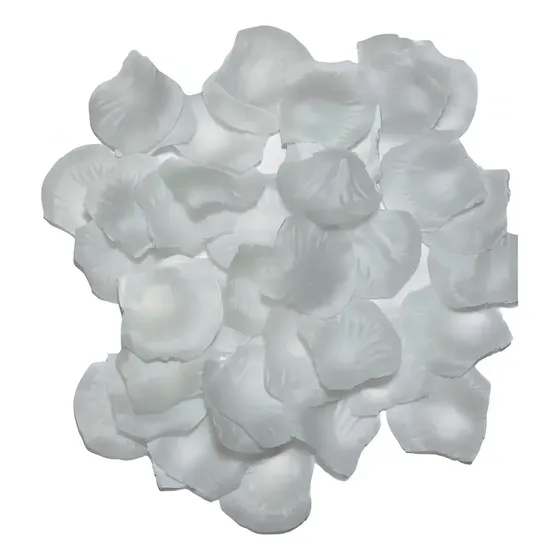 1000 Pétalas de Rosa Artificiais Decoração Casamento Sintético Branco