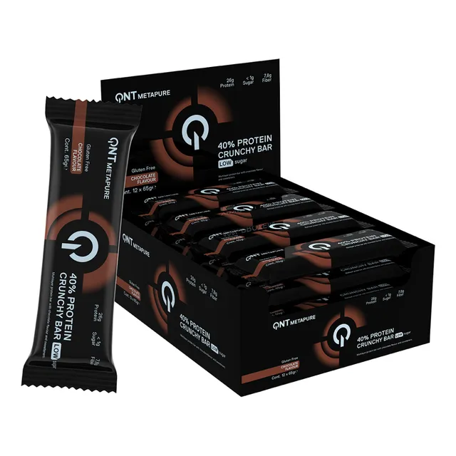 Pack x 12 Barras de Proteina Crunchy Chocolate QNT
