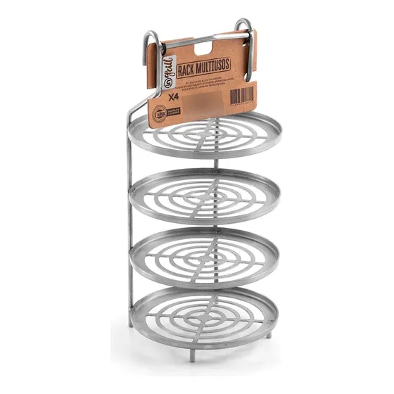 Rack Multiusos Hamburguesas Barril Asador Ahumador 4 Niveles