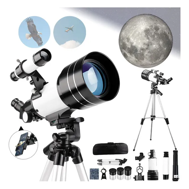 Telescopio Astronómico Profesional 70/400mm Monocular 200x