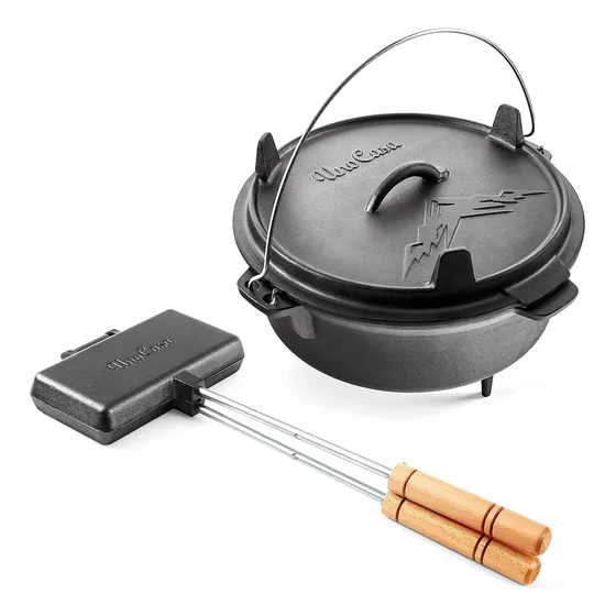 Uno Casa Horno Holand Hierro Fundido Para Camping Sandwich 6