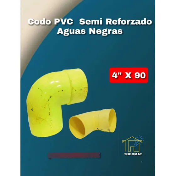 Codo Pvc Aguas Negras De 4  X 90 Semi-reforzado
