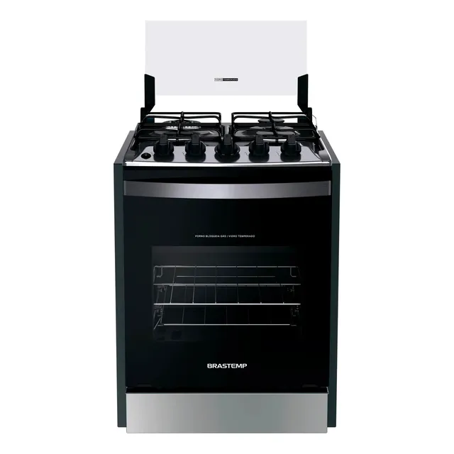 Fogão 4 Bocas Brastemp De Embutir Dupla Chama Inox Bivolt Inox