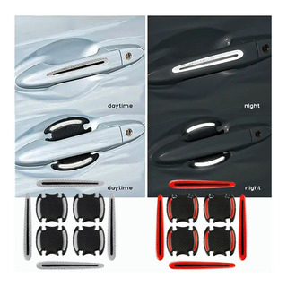 8 Sticker Reflejante Manija Protector Engomada Fosforescente 8 Sticker Reflejante Manija Protector Engomada Fosforescente