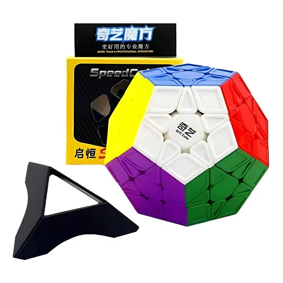 Cubo Rubik Megaminx Qiyi Stickerless Qiheng Dodecaedro Color de la estructura Megaminx Color