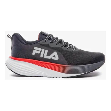 Tênis Masculino Agile Fila Preto/grafite/vermelho Lisa 43 Br