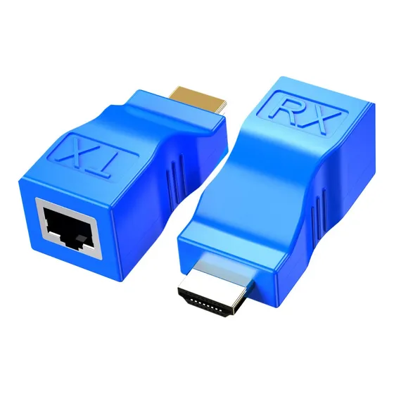 Extensor Hdmi A Rj45 - Ficha Convertidor Full Hd Por Utp Lan