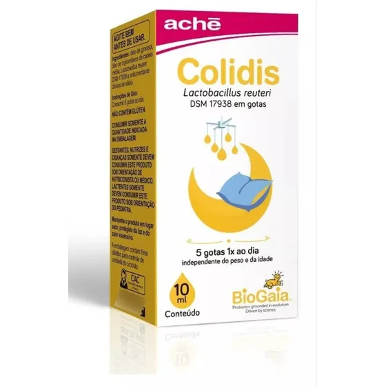 Colidis Gotas 10ml Probiótico Criança Bebê - Original Ache