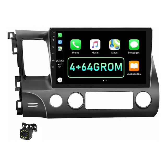 Estéreo Carplay Android 4+64g Para Honda Civic 2006-2011 Gps