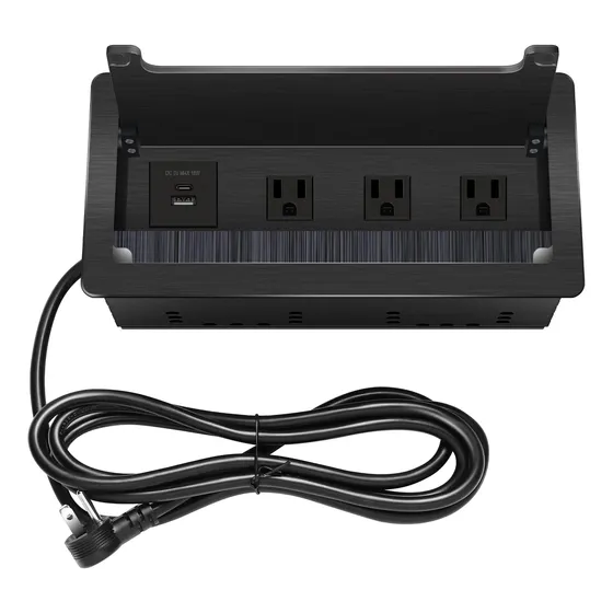Enchufe Escritorio Placa De Contactos Y Puerto Usb Plegable