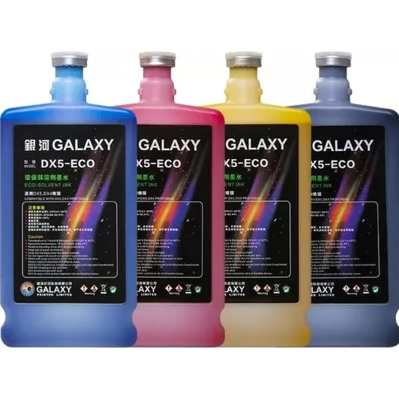 Tinta Ecosolvente Galaxy 1 Lts Cmyk Dx4 Dx5 Dx7