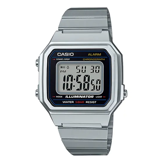 Reloj plateado vintage unisex Casio B650wd-1adf original