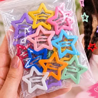 Zioon100 Unid Presilhas Estrela Colorida Tic Tac Cores Sortidas Infan